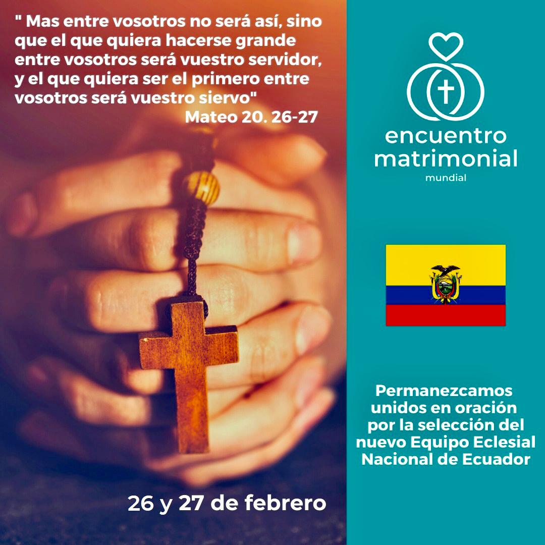 EMMEcuador's tweet photo. Nos unimos en oración por la selección del nuevo Equipo Eclesial Nacional de nuestro país!!!! https://t.co/LIzbYKjnH7
