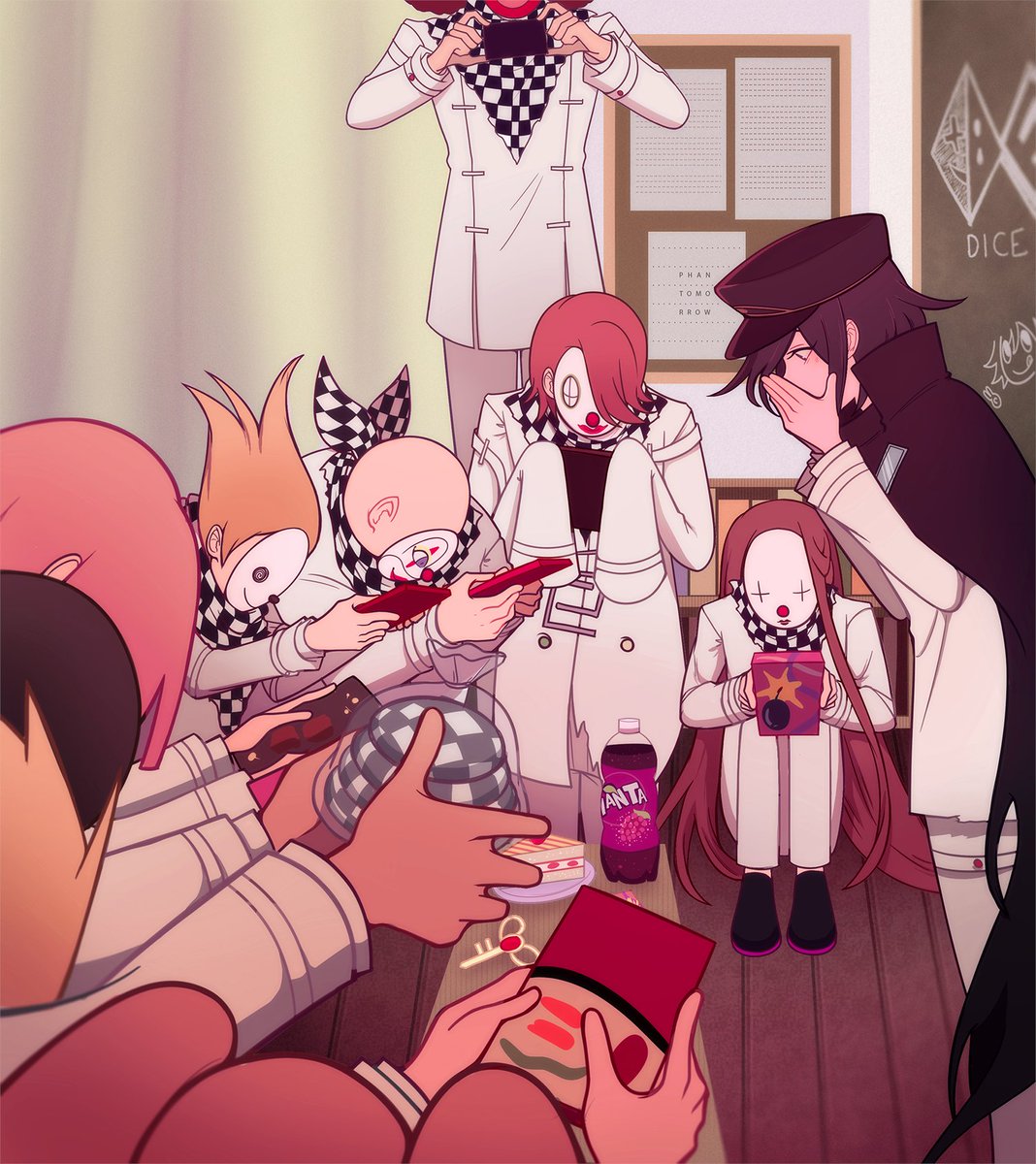 phantomorrow's tweet photo. valentine's day at hope's peak academy for a supreme leader of an evil organization💖 https://t.co/zQZm31XtxR
