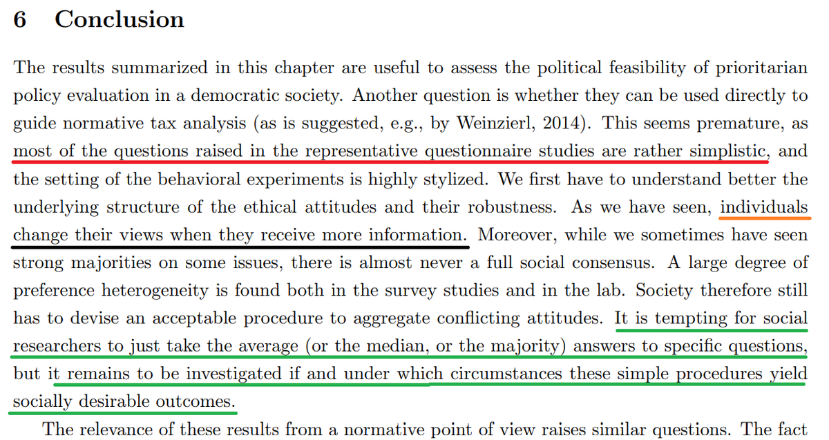 My view is that we need to rethink standard welfare economic tools.The main limitation is that standard welfare criteria are independent of all information that individuals care about for equity, fairness, and justice (in fact, information makes subjects change views). 4/5
