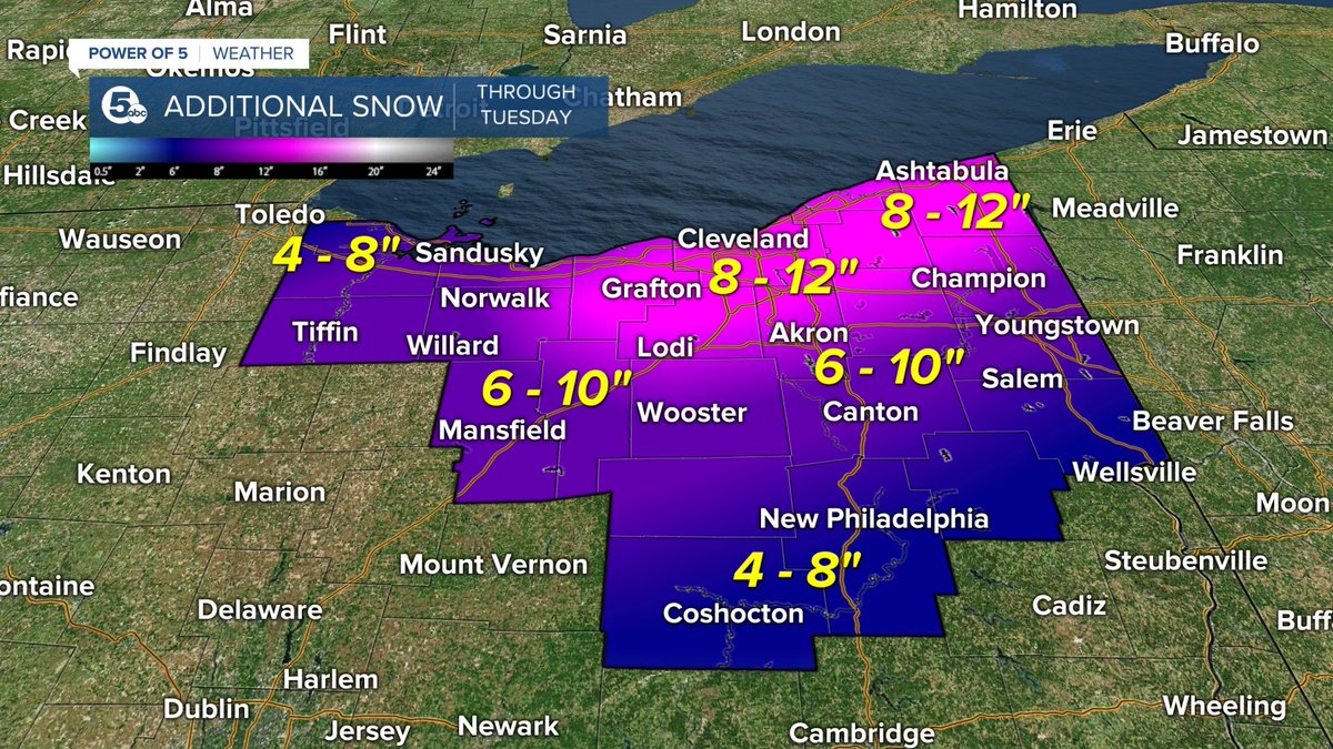 TrentMWeather's tweet photo. Models are really getting a handle on this storm. We'll probably get in on a quick 1" early Monday before the real storm rolls in. Plan on heavy snow starting Monday afternoon and lasting overnight into early Tuesday. Gusts +30mph could make for massive drifts.
#WEWS #GMCle #OHwx https://t.co/1XmafTzb4i