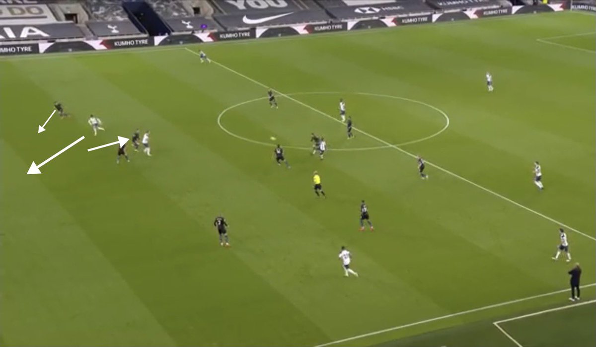 The goals from the defeat in November tell the story. The first comes from a quick free kick. Laporte steps out to Kane creating space for Son to run into. Cancelo reacts to Son’s run but it’s too late and City fall behind 3/