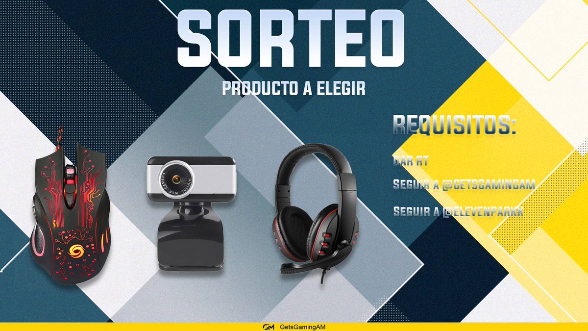 🎁💥#SORTEO DE PRODUCTO A ELEGIR💥🎁

REQUISITOS PARA PARTICIPAR:
• Dar RT🔁
• Seguir a <a href="/GetsGamingAM/">GetsGamingAM</a>
• Seguir a @ElevenParkk

Finaliza el 17/02⏳

¡SUERTE! 🍀