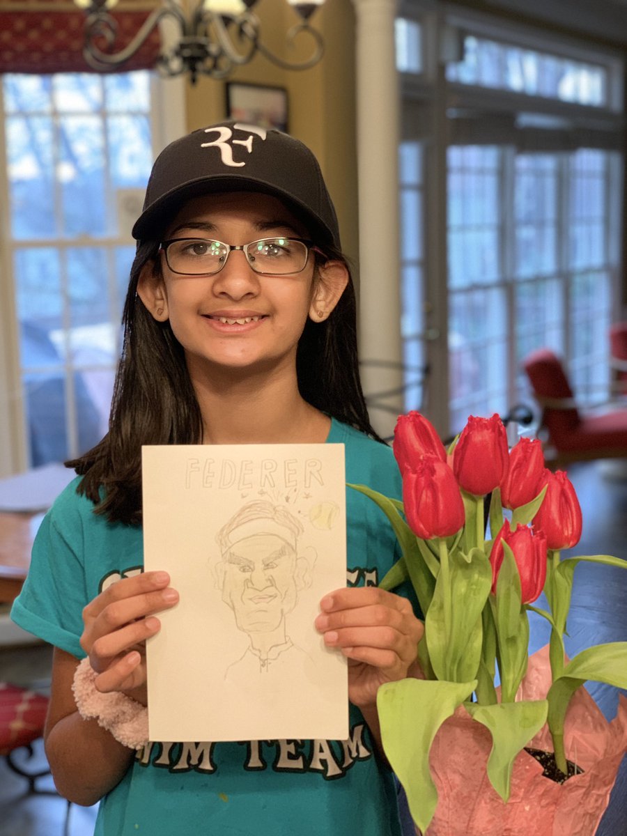 c_mistry's tweet photo. @rogerfederer Happy Valentine’s Day from my 10 year old daughter! https://t.co/OZxMkZPfY0