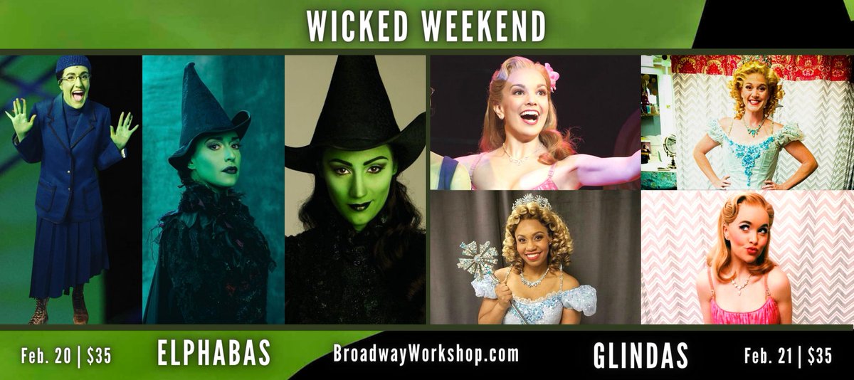 Join us for WICKED WEEKEND, with the Elphabas and Glindas of Broadway! Sign up now at BroadwayWorkshop.com!

#broadway #broadwayworkshop #wicked #wickedmusical #elphaba #glinda
