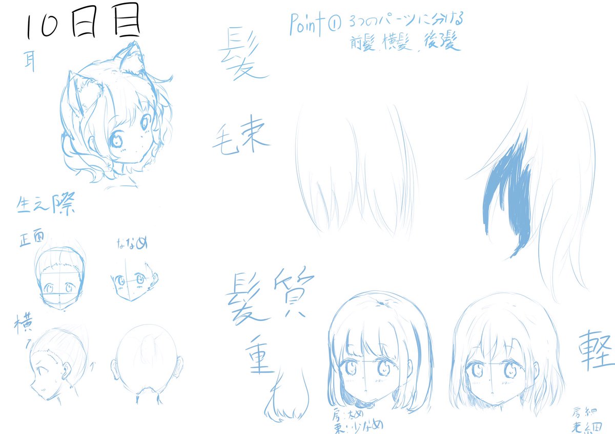 8日目以降からの練習内容を残しておきたいと思います!(1/4)
振り返ってみると、顔の練習に焦点を置いていました! 