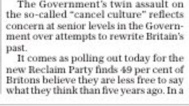 Seriously, take a look at what is being cited as "evidence" here... An opinion poll for Laurence Fox's Reclaim Party. A party with no councillors, no MPs, and only 41.5k followers for their Twitter account.
