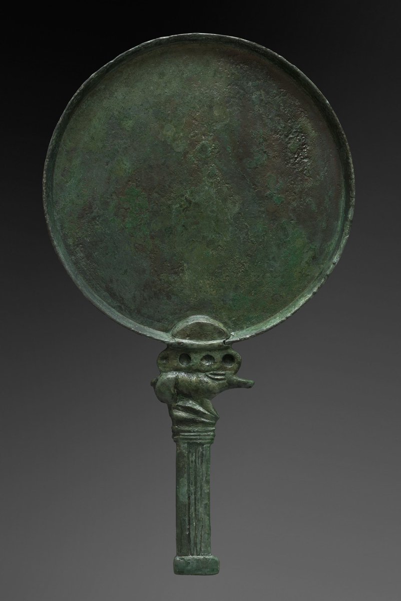 The technology of high-tin bronze hot forging was transferred from India (where it was used for making mirrors) to the Southern Urals in the 4-5th century BCE.The Scythian, Sarmatian craftsmen used it to make their own mirrors.Pic 2 - Indian MirrorPic 3 - Scythian Mirror