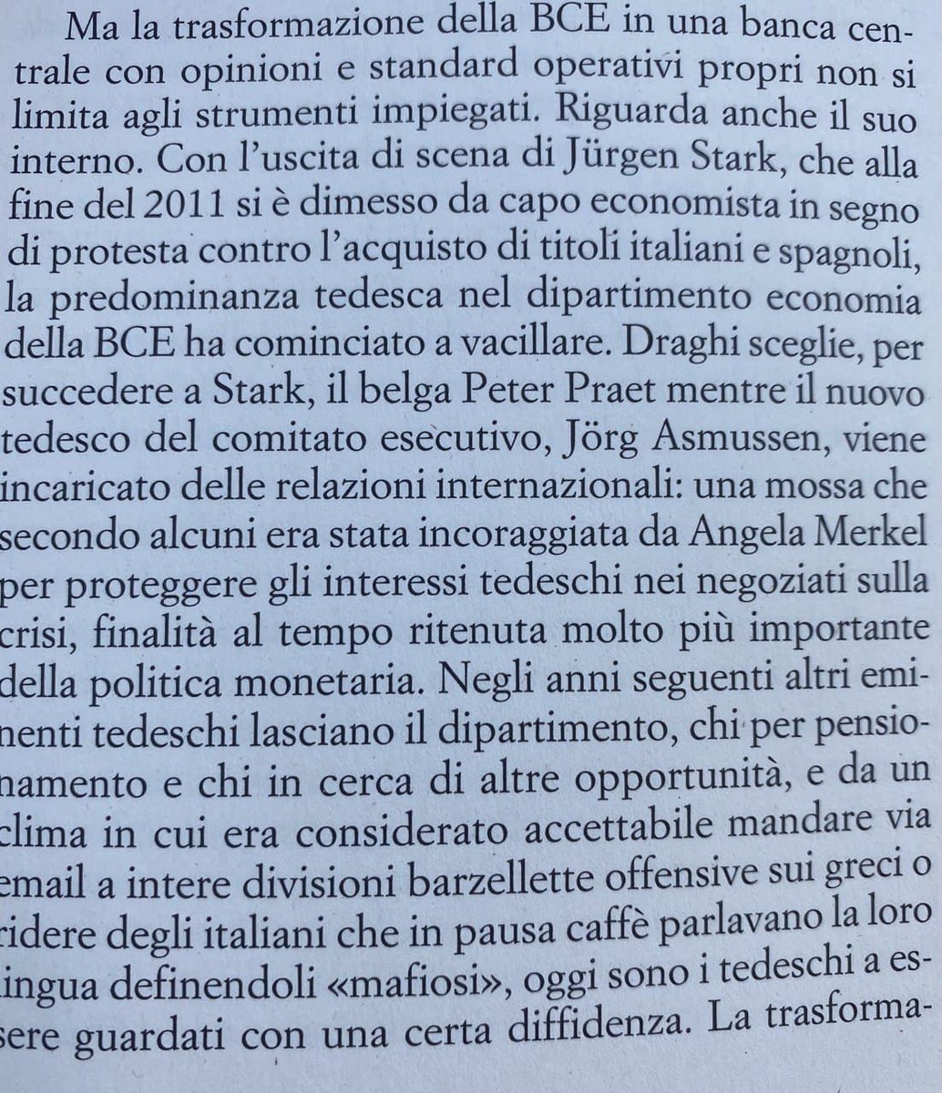 The sometimes under-appreciated fact that Draghi's influence wasn't just critical in policymaking, but also in transforming the ECB as an intellectual force and turning it into a true federal European institution 8/n