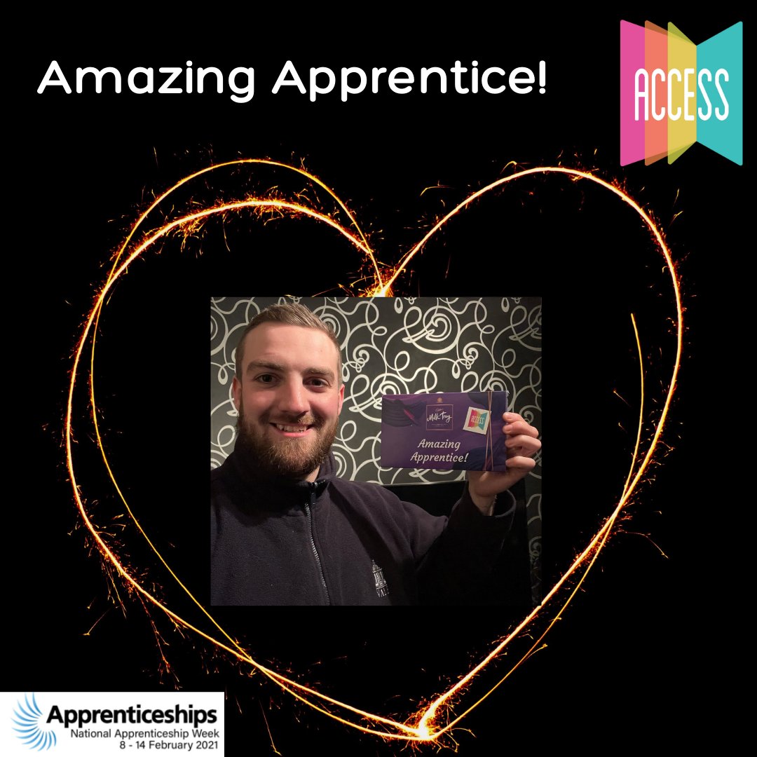 accesstraining's tweet photo. Well done Tyler, thanks for representing our Amazing Apprentices and for being one yourself! 
#NAW2021 #AmazingApprentice #apprenticeships https://t.co/LMIePzo6tT