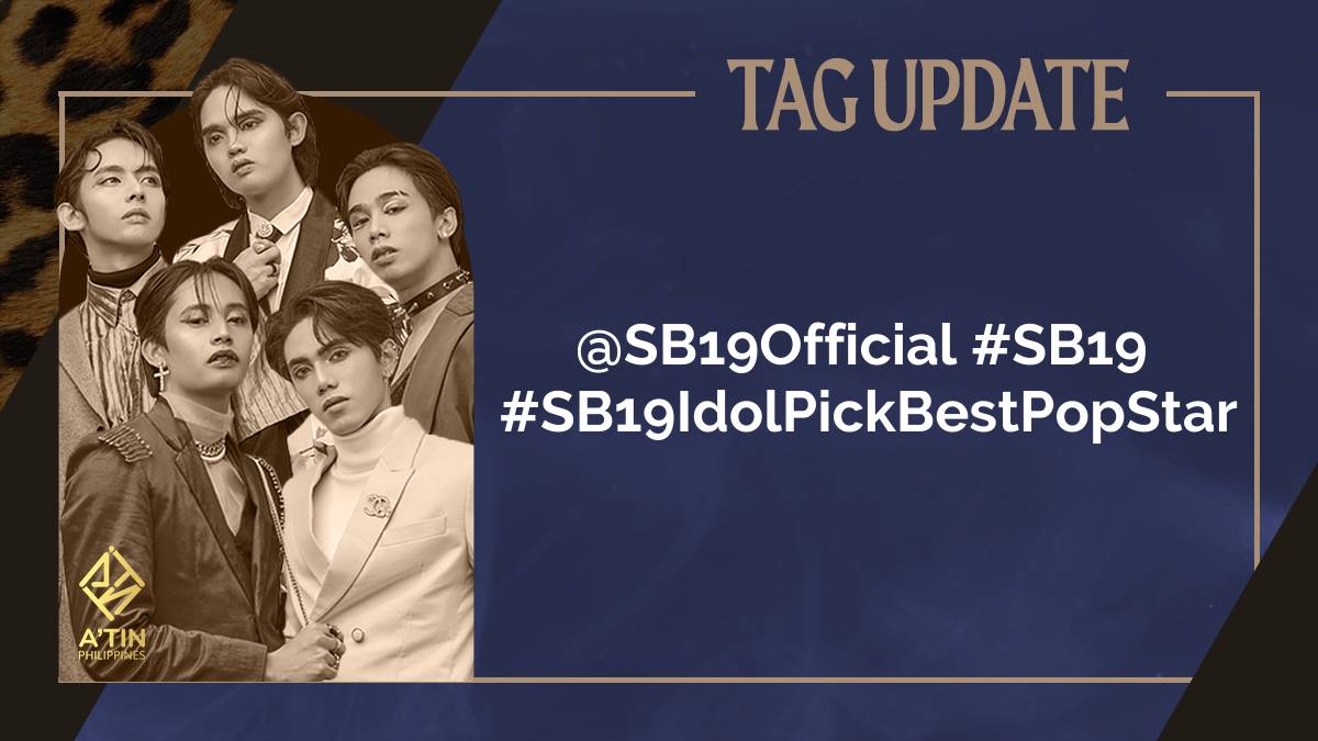 SB19_ATINph's tweet photo. [20210215] TAG UPDATE

We've picked the best pop star and it's SB19!
Our boys won on IdolPick's Best Pop Star poll :)

This means that they'll be having a billboard ad support in Seoul and Hong Kong!

@SB19Official #SB19 
#SB19IdolPickBestPopStar https://t.co/oXmm6v9roE