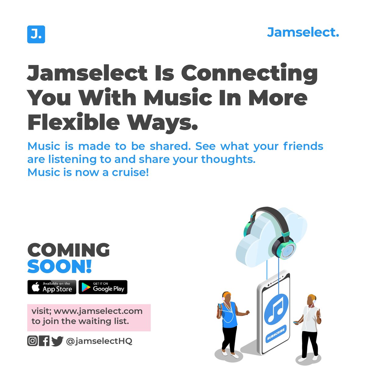 jamselectHQ's tweet photo. Music is made to be shared.
#Jamselectcomingsoon  #Jamselect https://t.co/aWZmKTTKWK