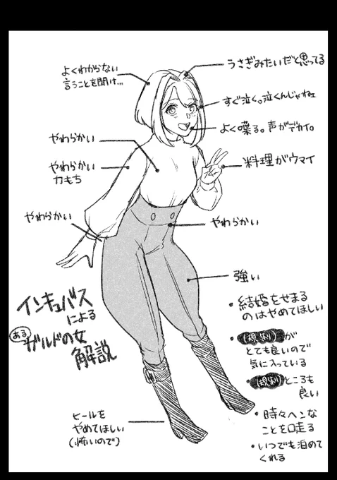 #mocha_am夢絵
ガルドの女(夢主)解説 