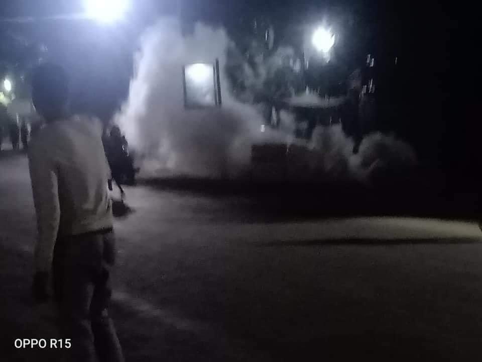 In Myitkyina,Myanmar, the Military shot with tear gas and real bullets! JUNTA STARTS VIOLENCE! SAVE MYANMAR CITIZENS! #WhatsHappeningInMyanmar #Feb14Coup