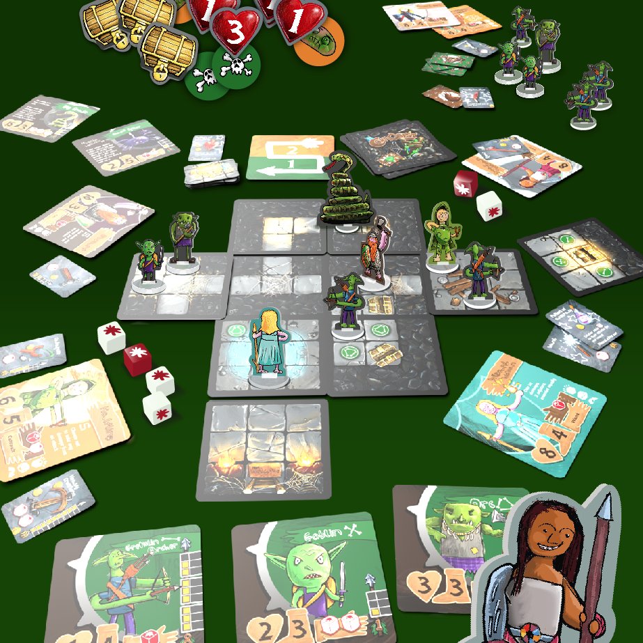 Playable out of the box, CoraQuest is a set of sprawling, brawling, dungeon crawling adventures that grow with your little heroes. It is also fully customisable and comes with a free hero creator web app.  Check our bio for links or visit CoraQuest on KicKstarter