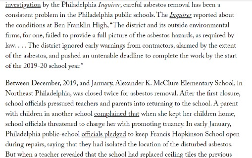 You especially can't ask Black, Latino and Indigenous families who have suffered the most from COVID infection, death and debilitation to do so without improving ventilation in their school buildings, especially in light of how they have been shortchanged so often before COVID.