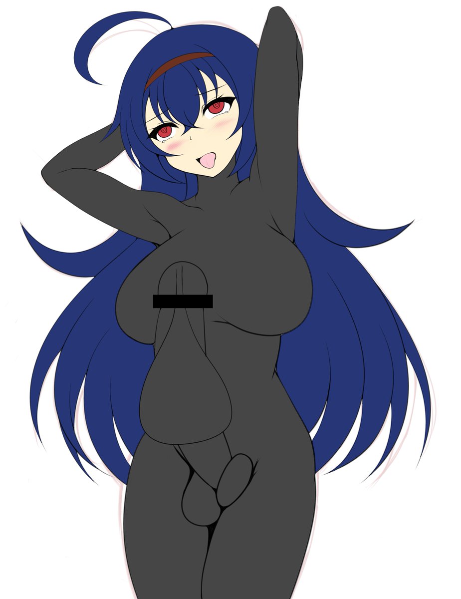 ぴっちりふたなりちゃんの下描きです(*'ω`*) 