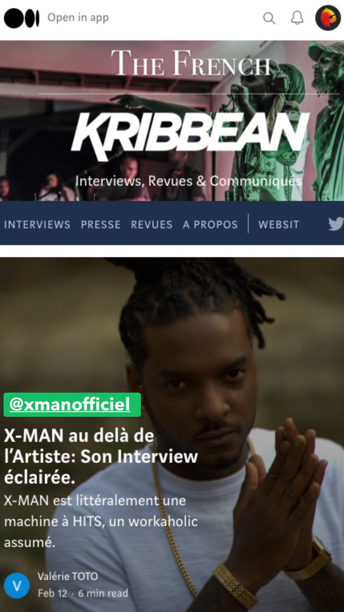 KribbeanApp's tweet photo. @xmanofficiel 🎙💛 Une interview intimiste sur l’homme, au delà de l’artiste, mais aussi sur ses aspirations et projets à venir.
https://t.co/zrqtDIK0LY
#thefrenchkribbean #kribbean https://t.co/5aKptBmmx8