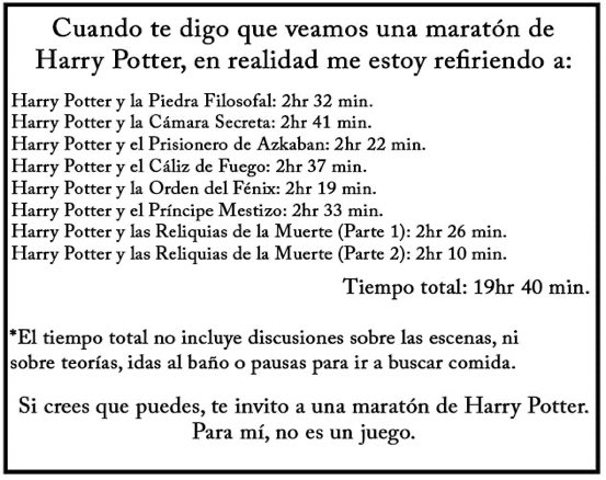 Una maratón de Harry Potter no es un juego ⚡️
