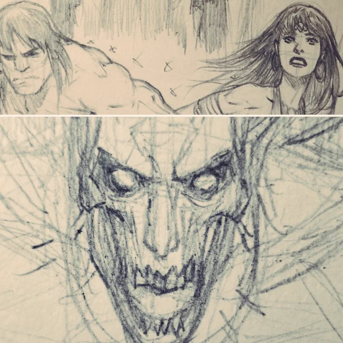 Pencil snippets from a cover I'm doing #wip 