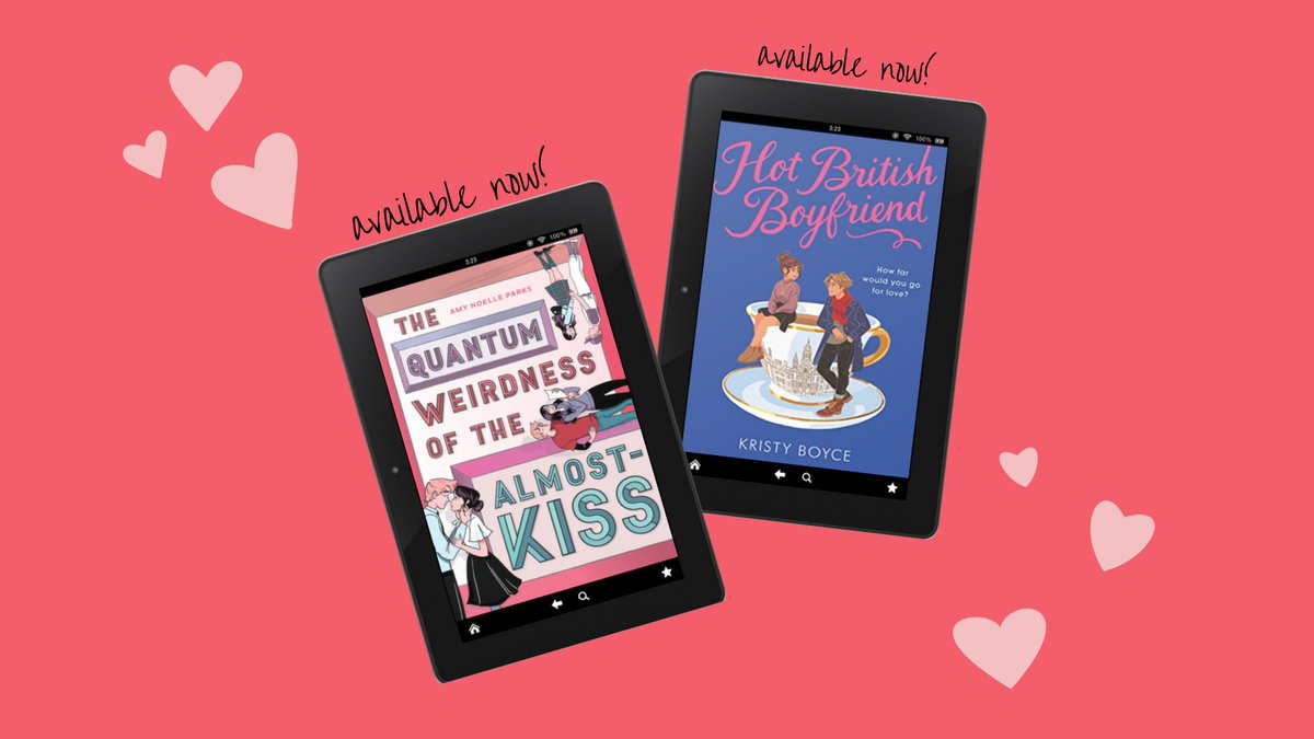 The Quantum Weirdness of the Almost Kiss by  @amynoelleparks came out in January, and Hot British Boyfriend by  @KristyLBoyce is out now too!Info on how to order on their profiles 
