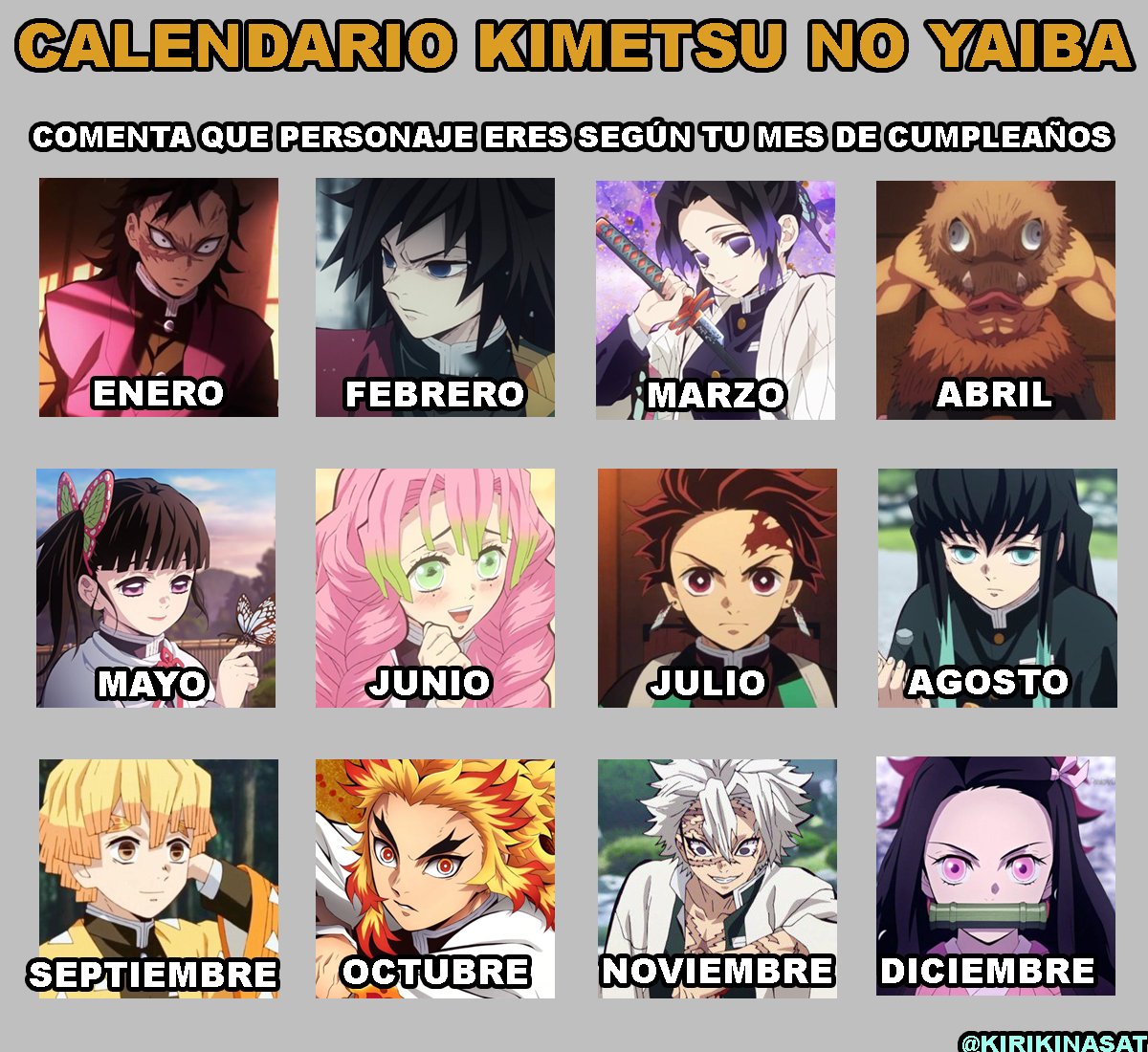 Cumpleaños anime de Mayo ¡El calendario más completo!