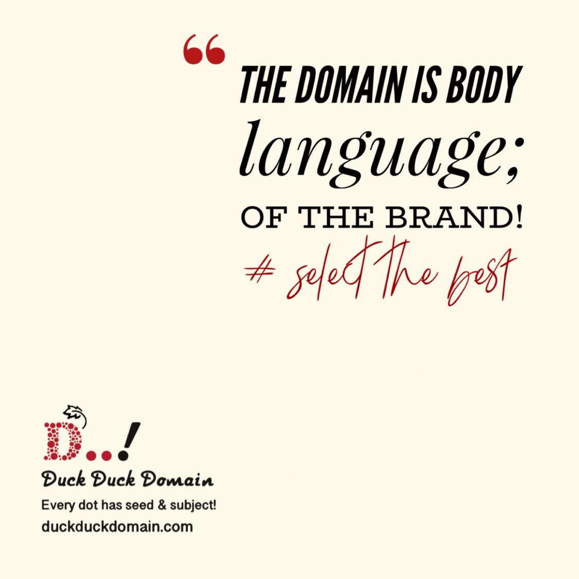 duckduckdomain's tweet image. The person having high iq can judge another person by his body language very easily. 

The domain works dame way to the brand. 

duckduckdomain.com

#duck_duck_domain #duckduckdomain #brand #domain #brandable