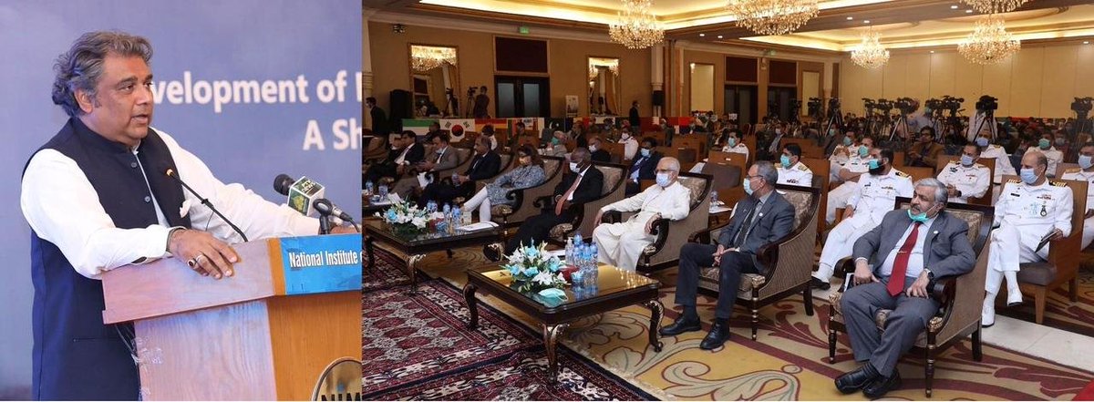 nimaisb's tweet photo. 9th International Maritime Conference (IMC) 2021 organized by @nimaisb, under the aegis of Pakistan Navy and being conducted in tandem with 7th Multinational Naval Exercise #AMAN-21, is in progress at #Karachi. https://t.co/egrC1L1gJI