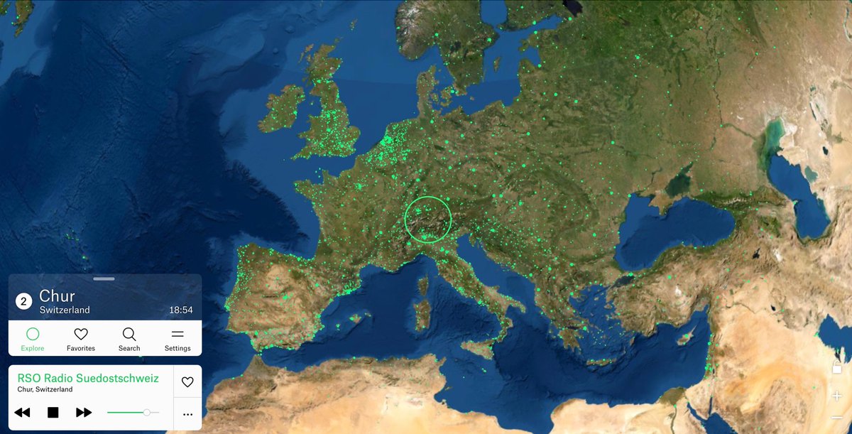 This is the COOLEST. A Google Earth-type representation of the planet. Every green dot is a radio station. Click any dot to listen in. It’s like cultural teleportation. You could spend hours with this thing… radio.garden