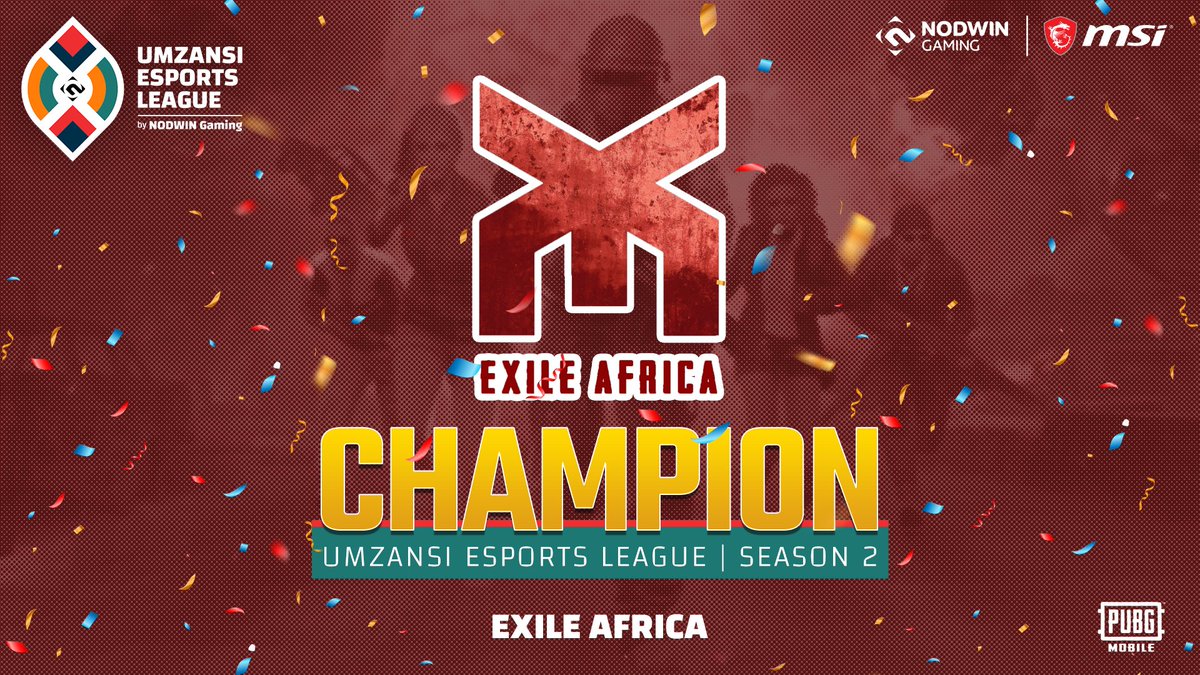 NODWINGamingAF's tweet photo. Winner Winner, Chicken Dinner 🐔😍! We have found our #Umzansi🏆 Summer Season #PUBGMobile Champions! Congratulations to @AfricaExile who claim 1st place and the lions share of the massive $15,000 prize pool 🤯! #africa #esports #battleroyale #wwcd

Sponsored by @msigaming https://t.co/PEreL1Zmvo