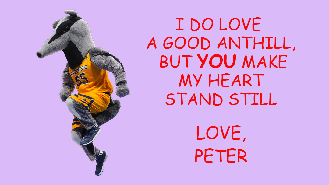 Happy Valentines Day to everyone in 'Eater Nation. I love you all from the bottom of my anteater heart. 💙 💛