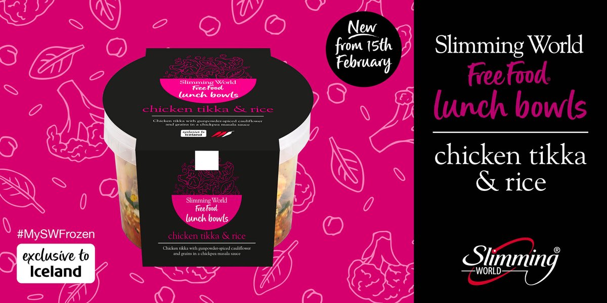 SlimmingWorld's tweet photo. Add spice and rice 🍚 to your next midday meal with the latest addition to our #MySWFrozen range – a perfectly-portable tikka masala! Or, if comfort food is more your thing, why not try our new-and-improved cottage pie 🥧! Find them both exclusively @IcelandFoods from tomorrow. https://t.co/xFgchEWfKM