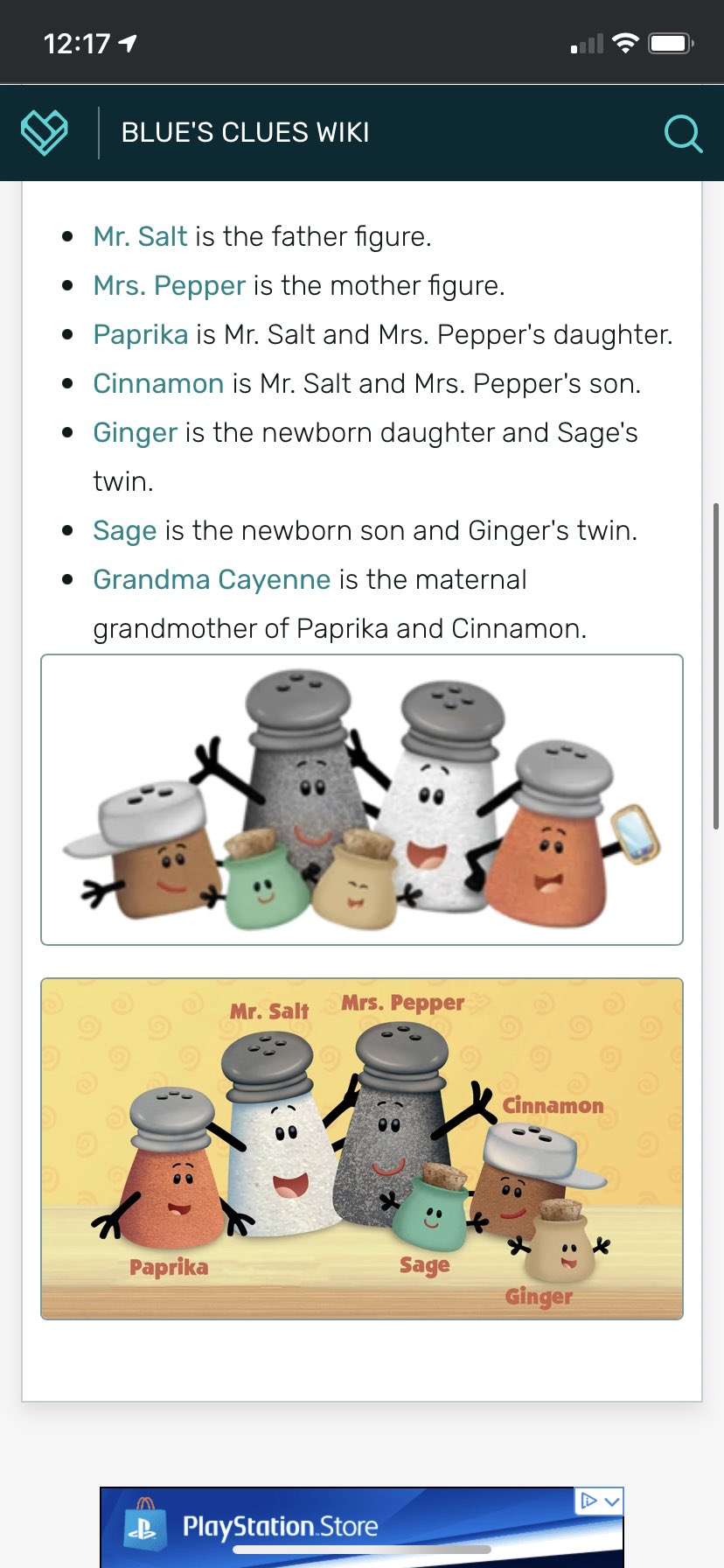 Mr. Salt Mrs. Pepper Paprika Cinnamon Ginger & Sage from Blues Clues PVC  Figures New