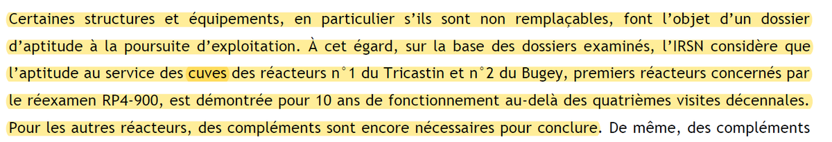 Pour ceux qui souhaitent lire d’autres analyses sur le dossier cuve, il y a par exemple l’avis IRSN n°2020-00053 (Position de l’IRSN à l’issue de son expertise de la phase générique du réexamen VD4 900) :