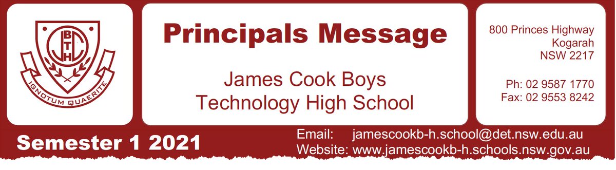 Principals Term 1 message 2021 ow.ly/8r9s50DzZpA