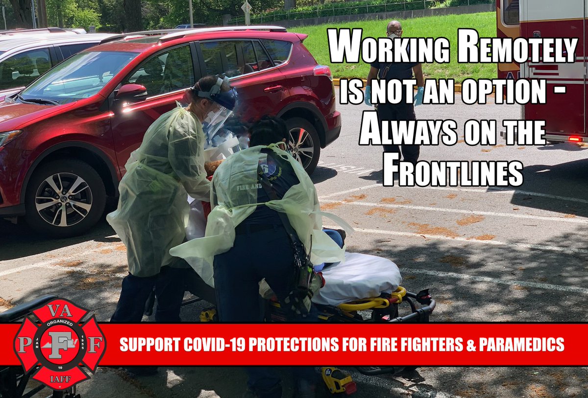 IAFF2498's tweet photo. Our members must have retroactive coverage for work related exposures to COVID-19. We have been on the front lines from the beginning of this pandemic. Do not leave our paramedics and firefighters behind! Virginia Senate Democrats Virginia Senate Republican Caucus #VPFF #IAFF https://t.co/dM7m5rEV9F