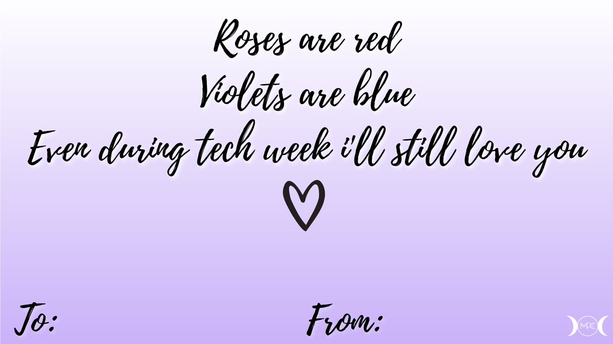 morphproco's tweet photo. Happy Valentine's Day from the MPC team! Send these cards to the theatre lovers in your life!
.
.
#MPC #MorpheusProductionsCo #ValentinesDay #Theatre #MusicalTheatre #love https://t.co/VrSVr5MLDW