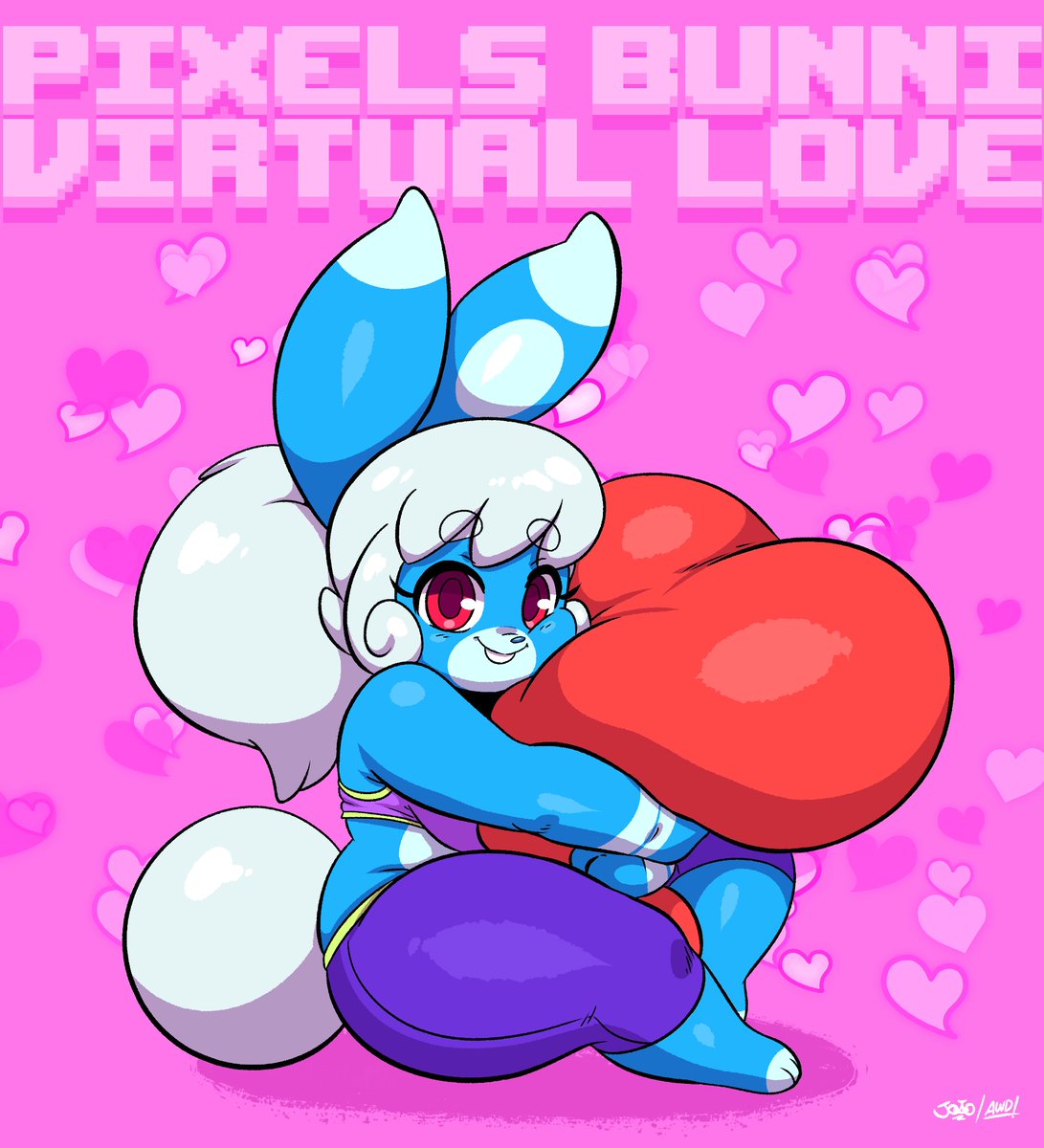 JP_Criacoes's tweet photo. Gift art de aniversário atrasado para a Pixels combinada com Dia dos Namorados. 😄❤❤ #PixelsBunni #DownlovableContent #DLC @AWDtwit https://t.co/Yk3jkH9YkA