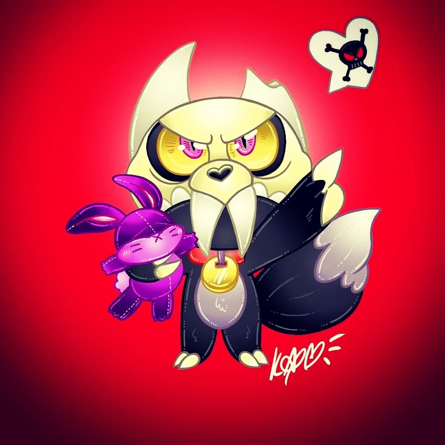 Cattaillia's tweet photo. Sam and I have been getting into Owl House so I made him our boy, King 😈☠🐰 #kawaiiart #kawaiiartist #owlhouse #owlhousefanart #owlhouseking #valentinesday2021 https://t.co/tYDelFgqdm