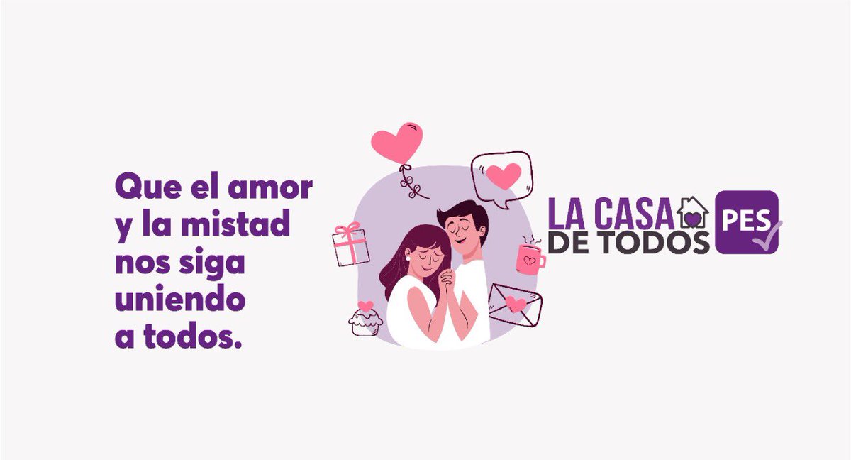 Le deseamos a todos un felíz día del Amor y la Amistad. #PES #LaCasaDeTodos