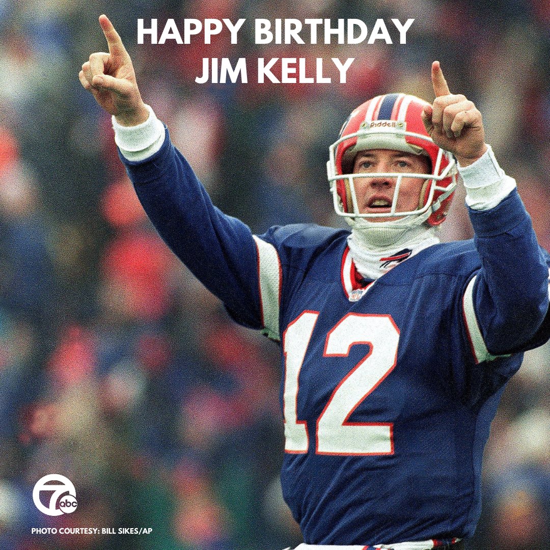 Join us in wishing a very happy birthday to Buffalo Bills Hall of Fame quarterback Jim Kelly! 