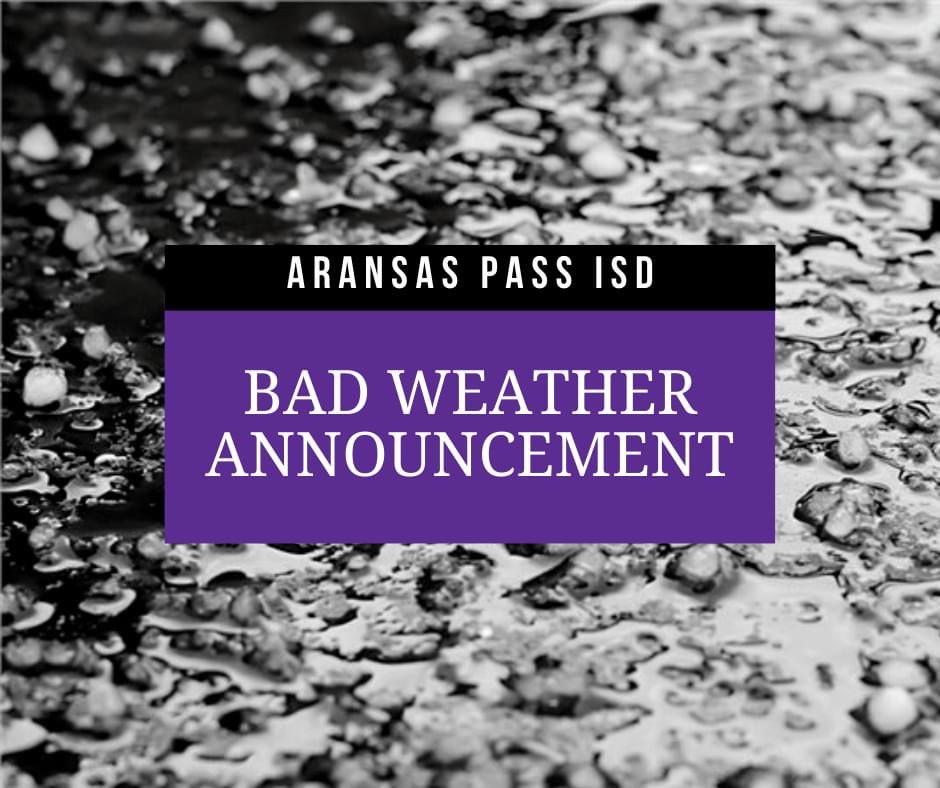 APISD administration has been monitoring area weather forecasts and for the safety of all, APISD staff will work remotely for planned staff development tomorrow, Monday, February 15, a student holiday. 
1/