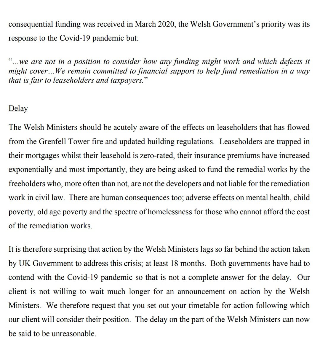 'I have felt supported by @WelshGovernment on fire safety issues' - 98% of respondents disagree. A legal letter has been sent on behalf of the 1000's of leaseholders facing the unreasonable delay re funding in Wales. #EndOurCladdingScandal @EOCS_Official @WG_Communities