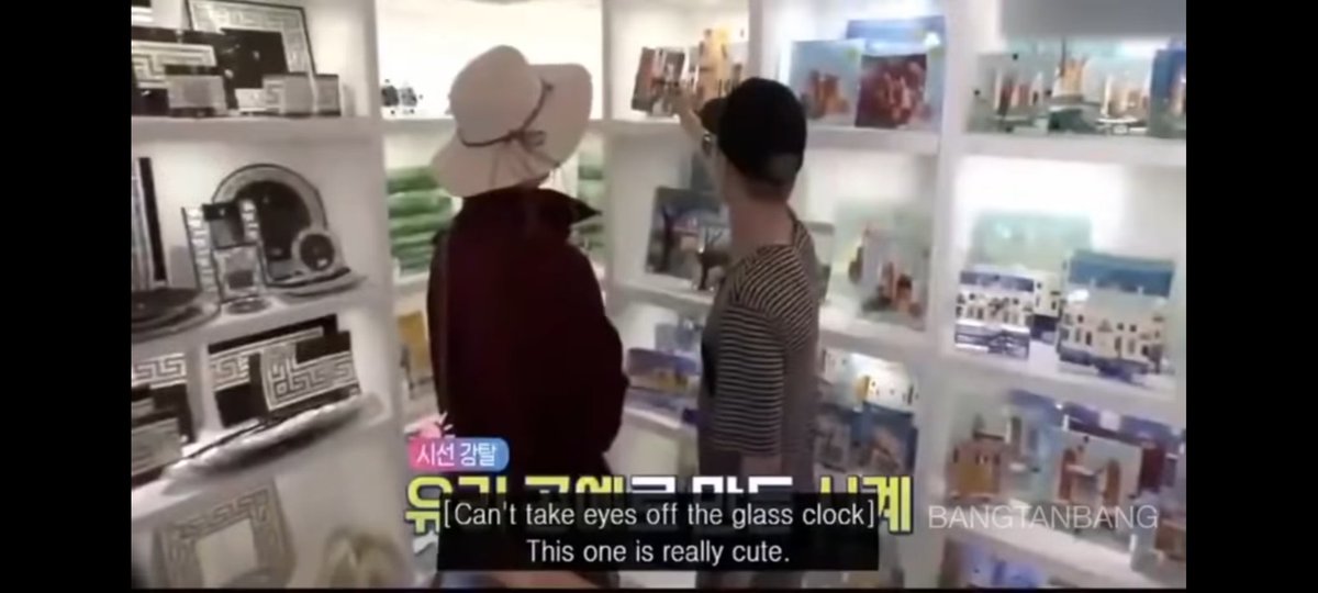 Jimin, again, saying he's too broke to buy a glass clock (whilst wearing clothes which cost more than 10 people's monthly rent combined)