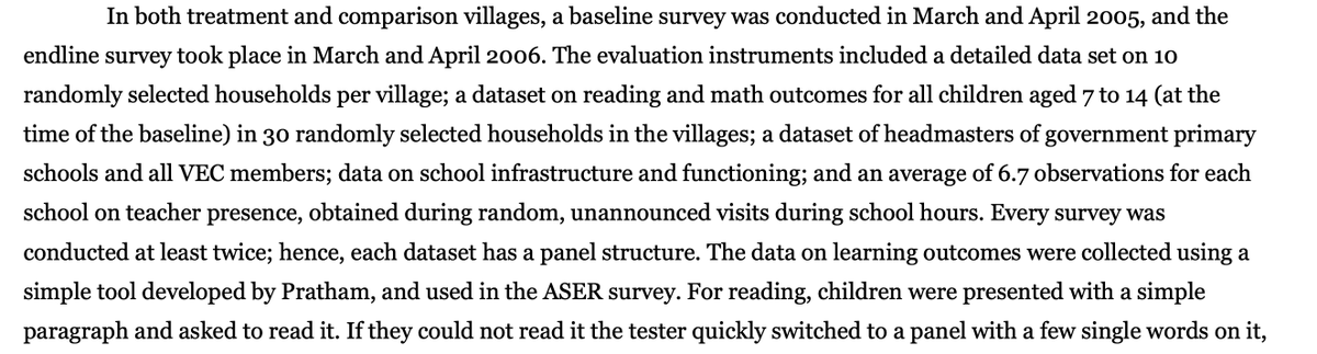 Result: sending people for 2+ days into a village does not create a buzz for active involvement in improving schools measured at the endline a year later.Is this a surprise? Is this finding insightful and should it be used to guide policy?