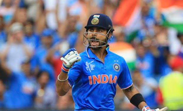 #OTD #2015Worldcup 

Victory #6 vs Pakistan in Worldcup.
Also it was the 1st instance of Team India scoring 300 vs Pakistan in Worldcups.
Virat Kohli became the 1st Indian batsman to score century vs Pakistan in worldcups.