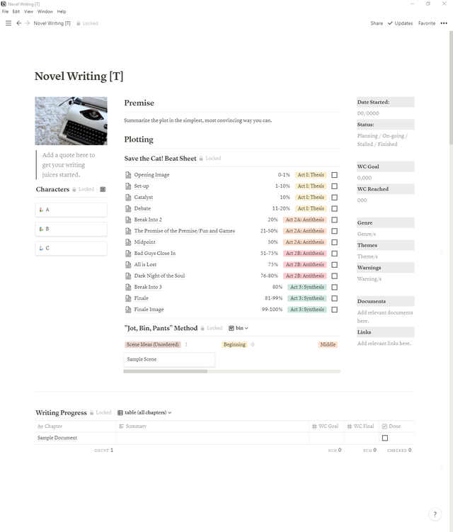 NotionBoost's tweet image. Novel Planning and Writing template

link: notion.so/Novel-Writing-…

#notion #notiontips #notionboost #notiontemplate