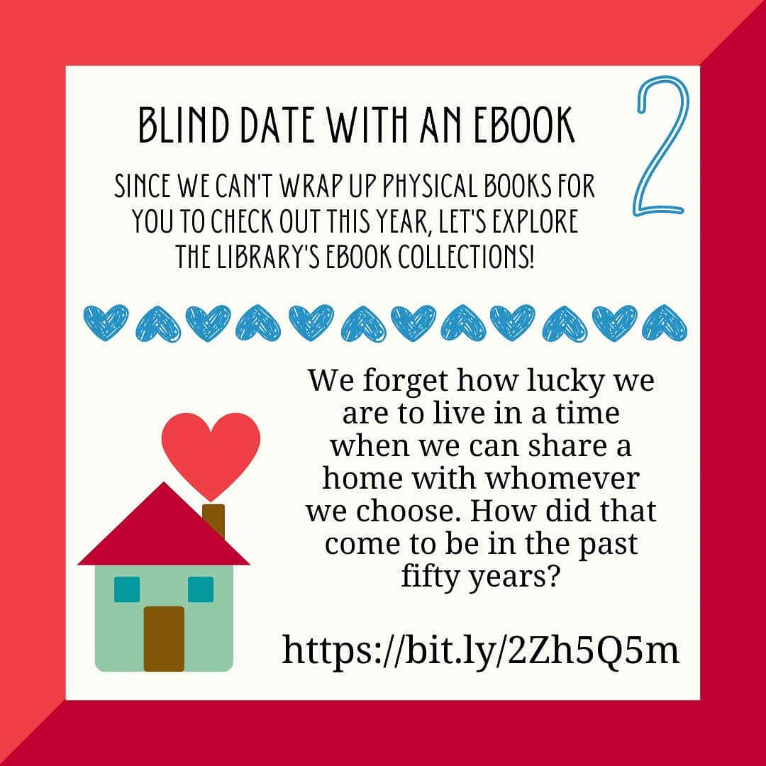 oesterlelib's tweet photo. To celebrate Valentine's Day 2021, we took our Blind Date with a Book virtual! Here are 10 great eBooks! We hope you enjoy them and that yoy enjoy Valentine's Day today, discounted chocolates day tomorrow, or both! #eBooks #LibrariesHaveIt #ValentinesDay #BlindDateWithABook 1/3 https://t.co/0PM4Fc3f28