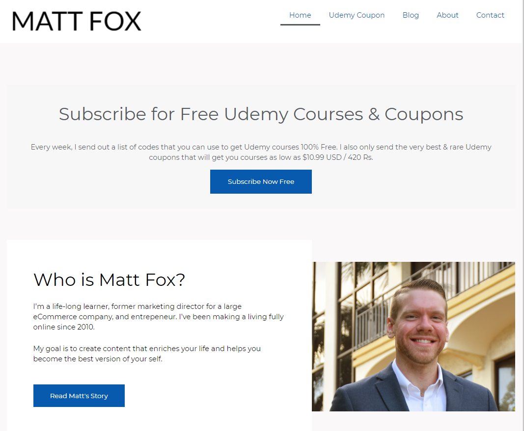 Alright, did some digging... Matt Pelletier actually has a different name... Matt Fox. Why use a different name? Matt is a freelancer who promotes up until October 2020 - Udemy courses and other things.