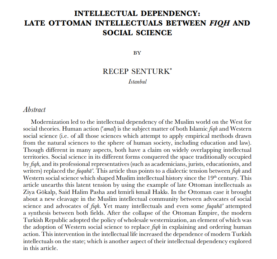 Recep Senturk examines this duality of authority in this article of his but he does not use the kind of terminology I use.