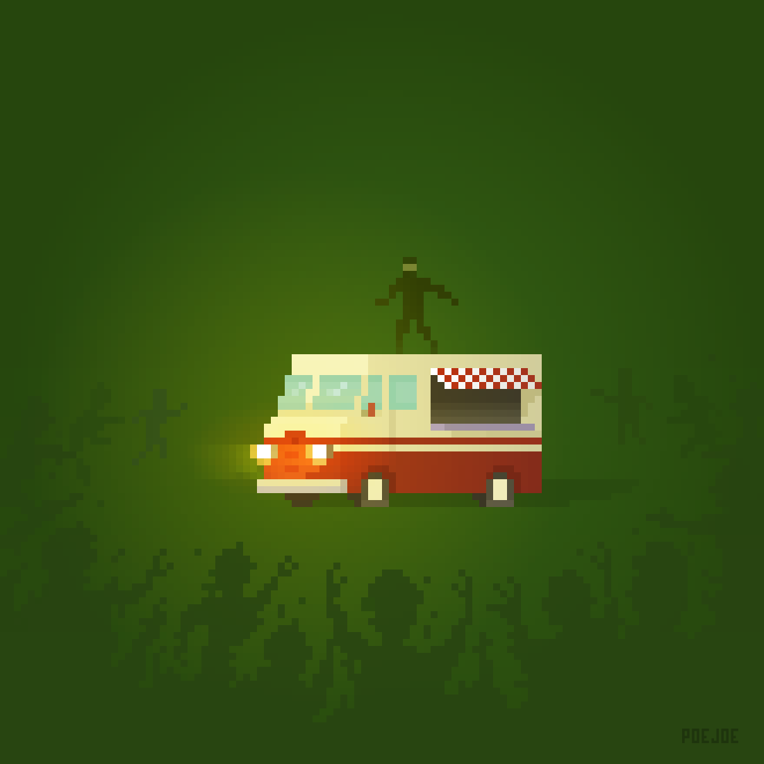 Poejoe_pixelart's tweet photo. "Foodtruck" from #Bitember2020.
.
#bitember #pixelart #pixelartist #illustration #indiegame #gameart #minimalist #minimalistpixelart #art #pixel_dailies #zombies https://t.co/xokGk6fGh6